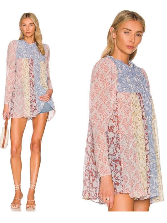 Free People Tops - Free People Lilac Combo Merrie Mix Print Tunic Top